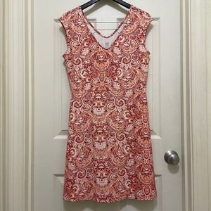 Title Nine Diamalete Athletic Dress Medium Red Orange Active Golf Tennis Pocket